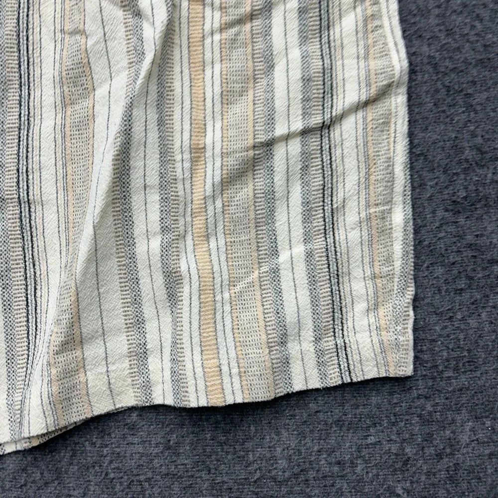 Lucky Brand Shorts Mens 4XL Cream Striped Cotton Drawstring New Boho‎ Resort